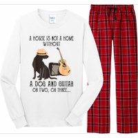 A House Is Not A Home Without A Dog And Guitar Long Sleeve Pajama Set