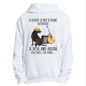 A House Is Not A Home Without A Dog And Guitar Urban Pullover Hoodie