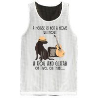 A House Is Not A Home Without A Dog And Guitar Mesh Reversible Basketball Jersey Tank