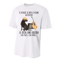 A House Is Not A Home Without A Dog And Guitar Performance Sprint T-Shirt