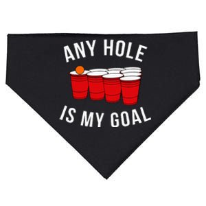 Any Hole Is My Goal Beer Pong Party College Studen USA-Made Doggie Bandana