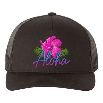 Aloha Hawaiian Islands Hawaii Surf Hibiscus Flower Surfer Yupoong Adult 5-Panel Trucker Hat