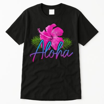 Aloha Hawaiian Islands Hawaii Surf Hibiscus Flower Surfer Tall T-Shirt