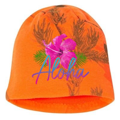 Aloha Hawaiian Islands Hawaii Surf Hibiscus Flower Surfer Kati - Camo Knit Beanie