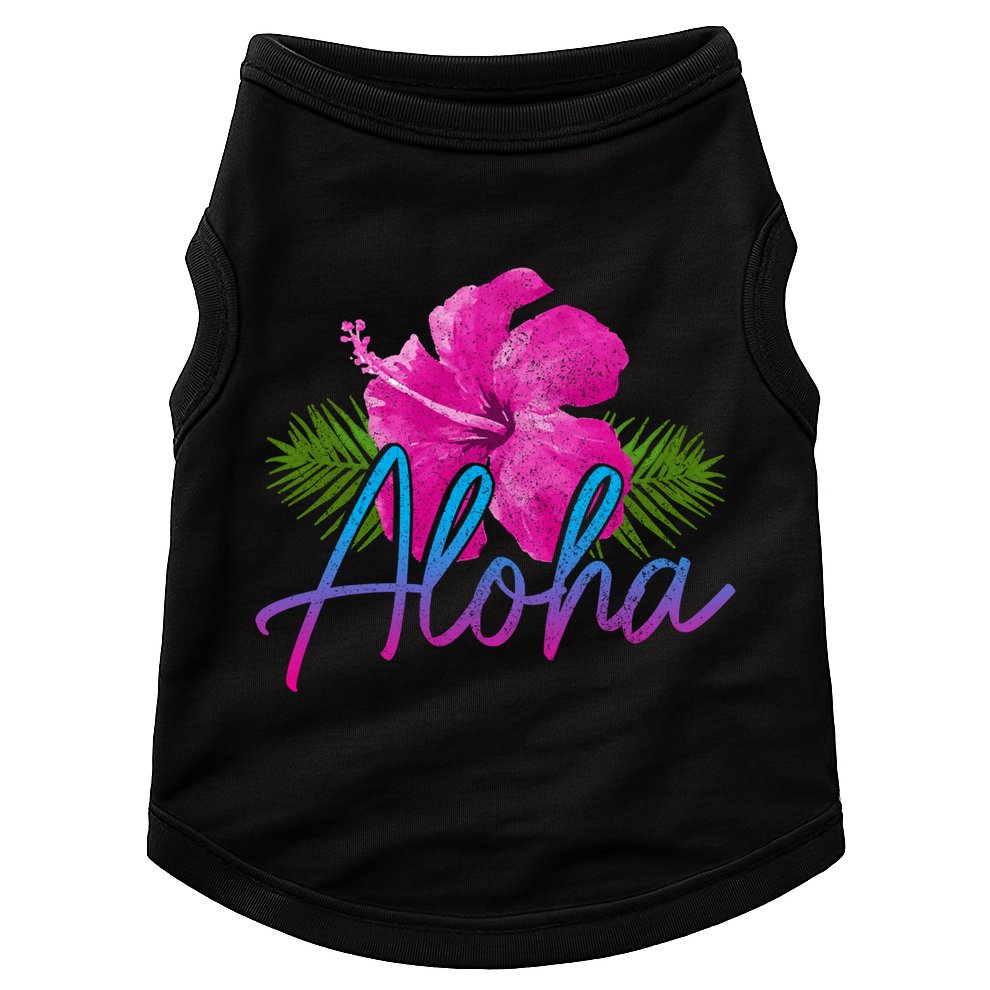 Aloha Hawaiian Islands Hawaii Surf Hibiscus Flower Surfer Great Gift Doggie Tank