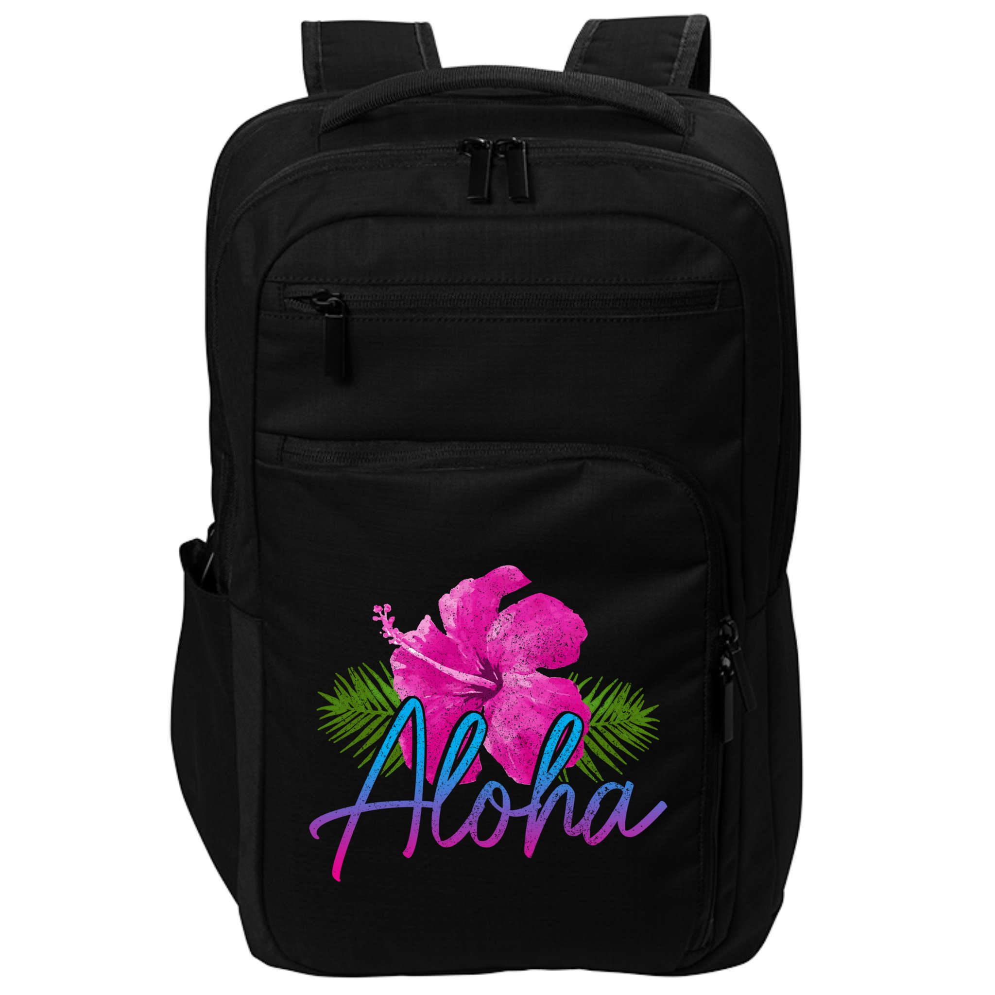 Aloha Hawaiian Islands Hawaii Surf Hibiscus Flower Surfer Great Gift Impact Tech Backpack