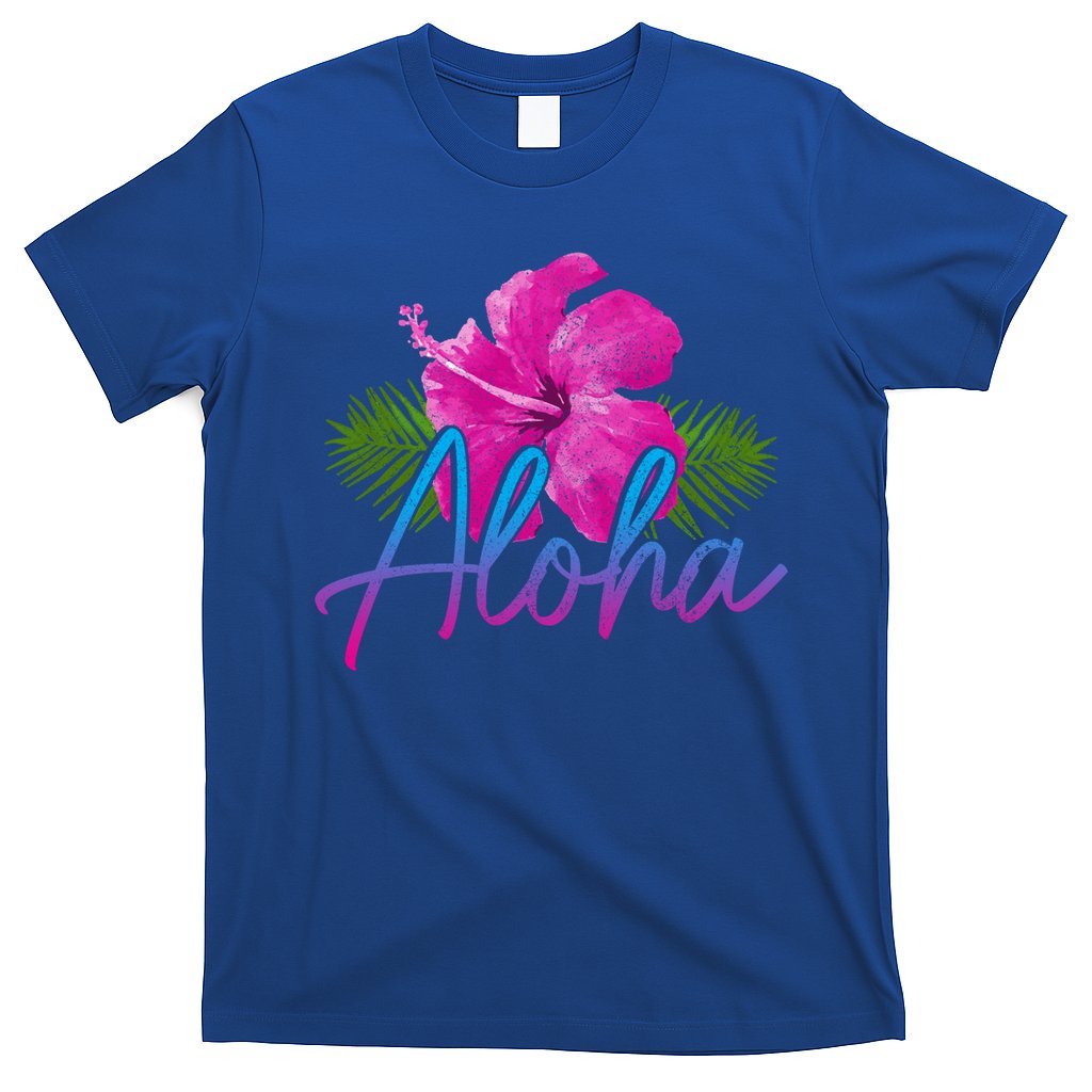 Aloha Hawaiian Islands Hawaii Surf Hibiscus Flower Surfer Great Gift T-Shirt