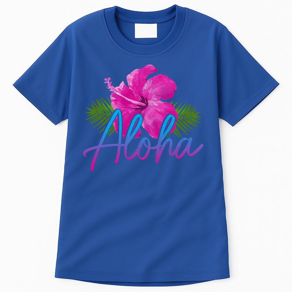 Aloha Hawaiian Islands Hawaii Surf Hibiscus Flower Surfer Great Gift Tall T-Shirt