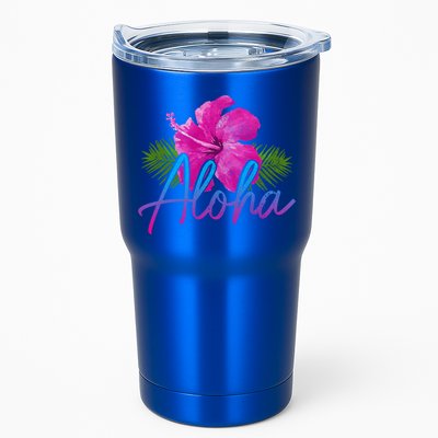 Aloha Hawaiian Islands Hawaii Surf Hibiscus Flower Surfer Great Gift Tumbler