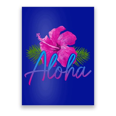 Aloha Hawaiian Islands Hawaii Surf Hibiscus Flower Surfer Great Gift Poster