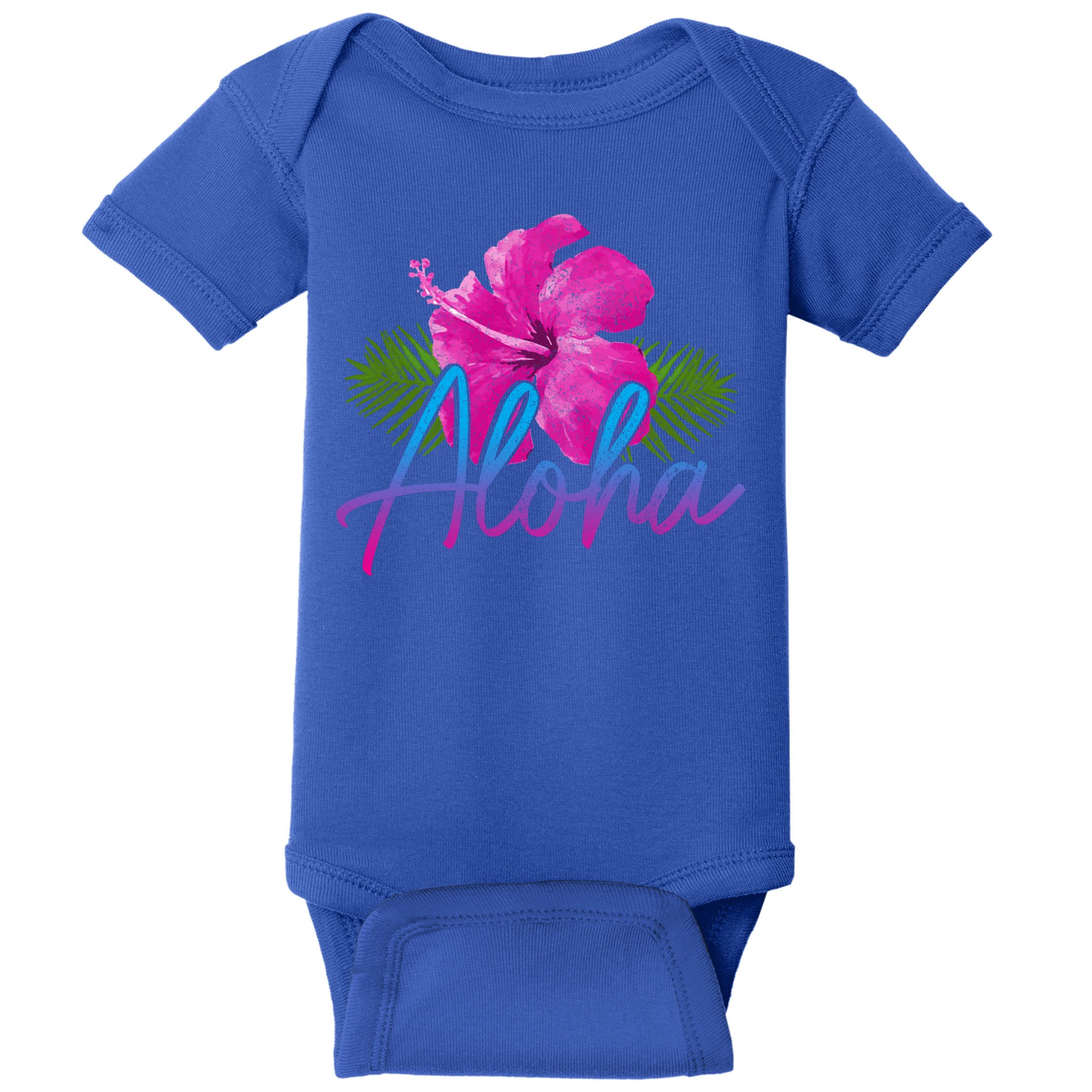 Aloha Hawaiian Islands Hawaii Surf Hibiscus Flower Surfer Great Gift Baby Bodysuit