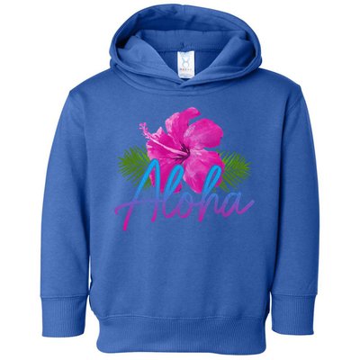 Aloha Hawaiian Islands Hawaii Surf Hibiscus Flower Surfer Great Gift Toddler Hoodie