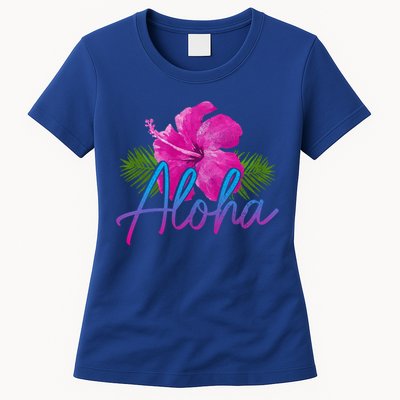 Aloha Hawaiian Islands Hawaii Surf Hibiscus Flower Surfer Great Gift Womens T-Shirt