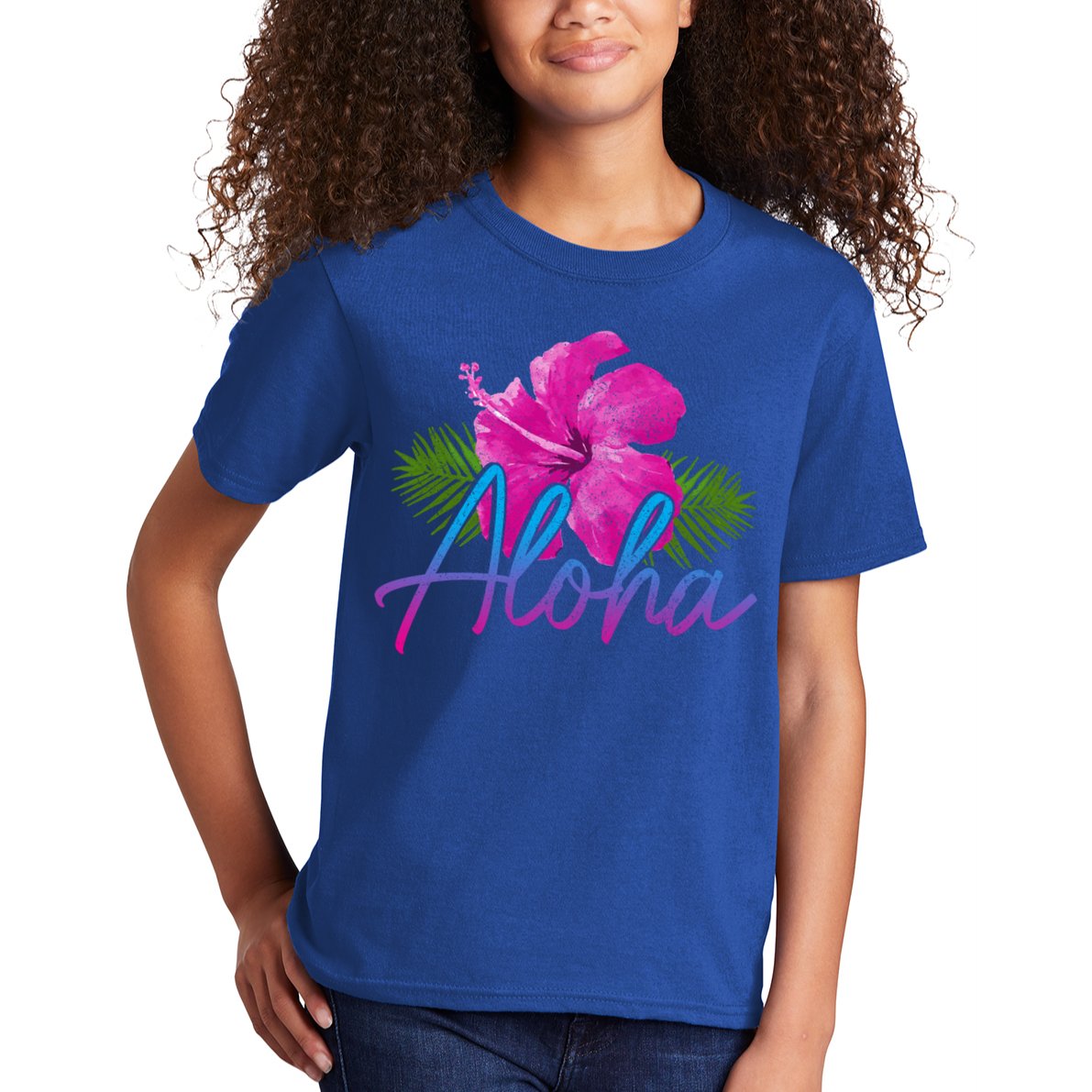 Aloha Hawaiian Islands Hawaii Surf Hibiscus Flower Surfer Great Gift Kids T-Shirt