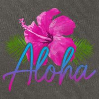 Aloha Hawaiian Islands Hawaii Surf Hibiscus Flower Surfer Great Gift Cotton Canvas Backpack