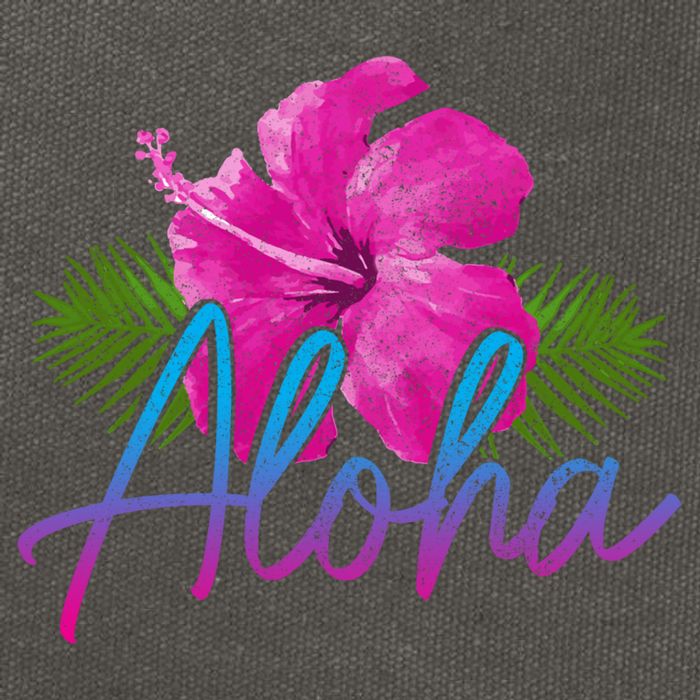 Aloha Hawaiian Islands Hawaii Surf Hibiscus Flower Surfer Great Gift Cotton Canvas Backpack