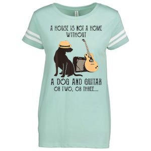 A House Is Not A Home Without A Dog And Guitar Or Two Enza Ladies Jersey Football T-Shirt