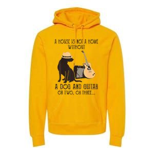 A House Is Not A Home Without A Dog And Guitar Or Two Premium Hoodie