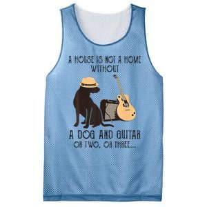 A House Is Not A Home Without A Dog And Guitar Or Two Mesh Reversible Basketball Jersey Tank