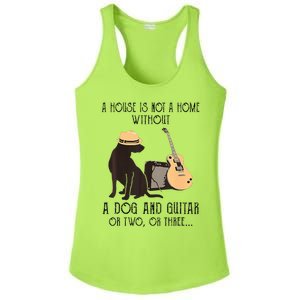 A House Is Not A Home Without A Dog And Guitar Or Two Ladies PosiCharge Competitor Racerback Tank