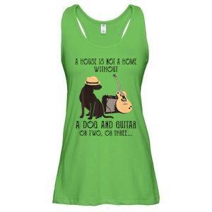 A House Is Not A Home Without A Dog And Guitar Or Two Ladies Essential Flowy Tank