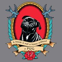 A House Is Not A Home Without A Pug Traditional Tattoo Style Impact Tech Backpack