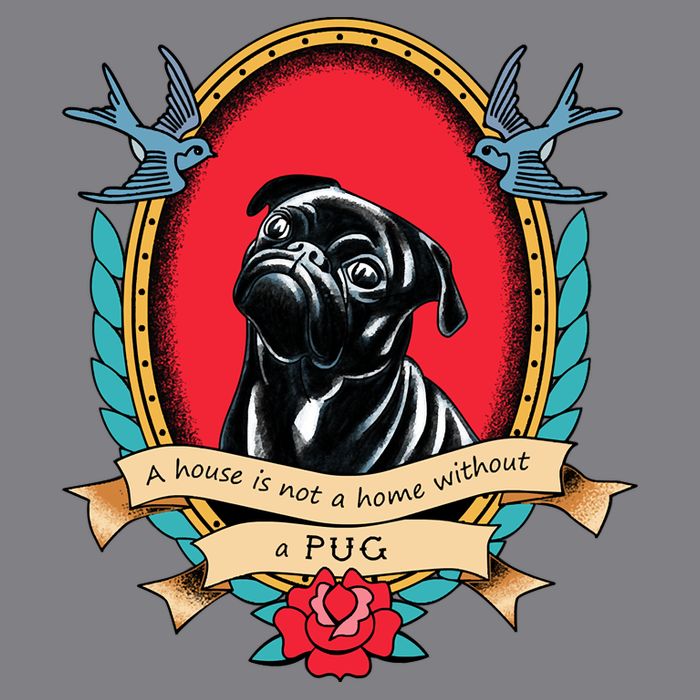 A House Is Not A Home Without A Pug Traditional Tattoo Style Impact Tech Backpack