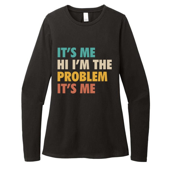 Anti Hero It's Me Hi I'm The Problem It's Me Retro Vintage Womens CVC Long Sleeve Shirt