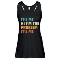 Anti Hero It's Me Hi I'm The Problem It's Me Retro Vintage Ladies Essential Flowy Tank