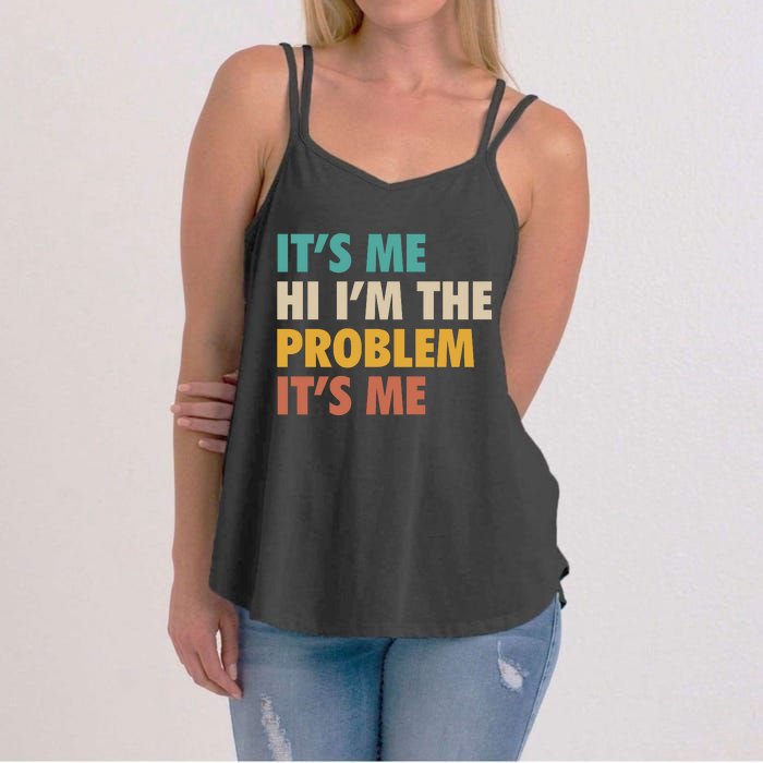 Anti Hero It's Me Hi I'm The Problem It's Me Retro Vintage Women's Strappy Tank