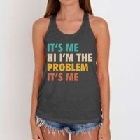 Anti Hero It's Me Hi I'm The Problem It's Me Retro Vintage Women's Knotted Racerback Tank