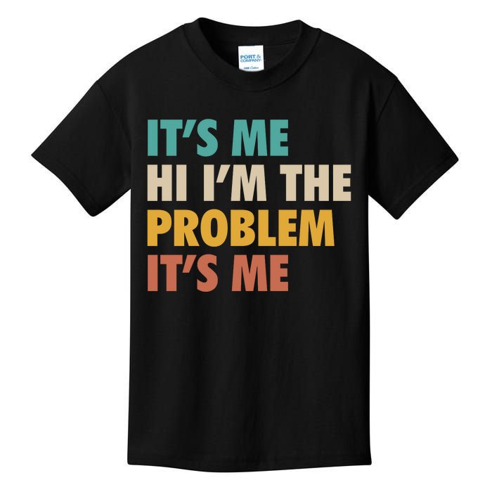 Anti Hero It's Me Hi I'm The Problem It's Me Retro Vintage Kids T-Shirt