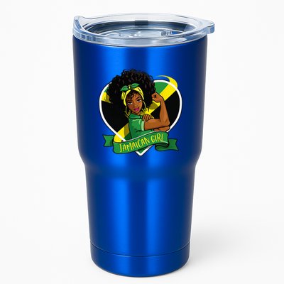 Afro Hair Jamaican Flag Women Black Melanin Jamaica Tumbler