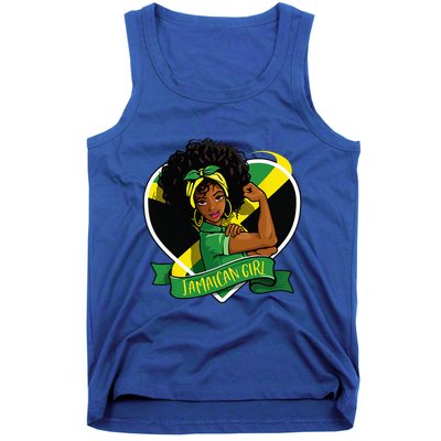 Afro Hair Jamaican Flag Women Black Melanin Jamaica Tank Top
