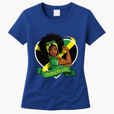 Afro Hair Jamaican Flag Women Black Melanin Jamaica Womens T-Shirt