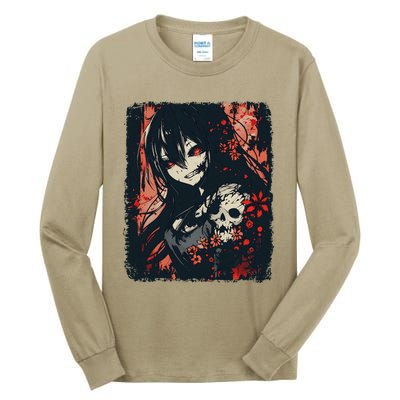 Anime Horroraesthetic Japanese Creepy Kawaii Goth Tall Long Sleeve T-Shirt