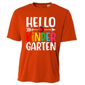 Awesome Hello Kindergarten Teacher Student Cute Kindergarten Meaningful Gift Cooling Performance Crew T-Shirt