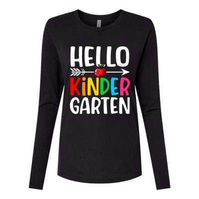 Awesome Hello Kindergarten Teacher Student Cute Kindergarten Meaningful Gift Womens Cotton Relaxed Long Sleeve T-Shirt