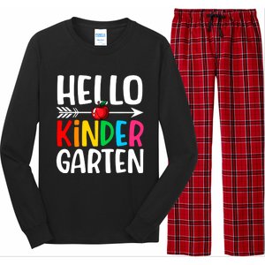 Awesome Hello Kindergarten Teacher Student Cute Kindergarten Meaningful Gift Long Sleeve Pajama Set