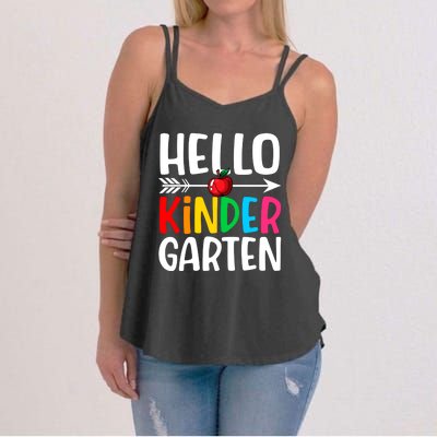 Awesome Hello Kindergarten Teacher Student Cute Kindergarten Meaningful Gift Women's Strappy Tank