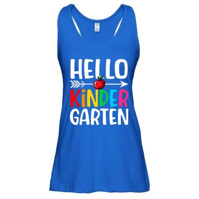 Awesome Hello Kindergarten Teacher Student Cute Kindergarten Meaningful Gift Ladies Essential Flowy Tank