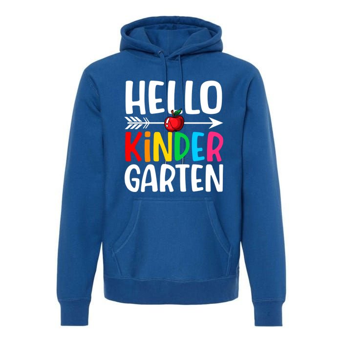 Awesome Hello Kindergarten Teacher Student Cute Kindergarten Meaningful Gift Premium Hoodie