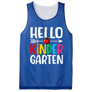 Awesome Hello Kindergarten Teacher Student Cute Kindergarten Meaningful Gift Mesh Reversible Basketball Jersey Tank