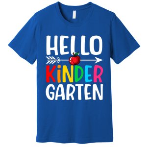 Awesome Hello Kindergarten Teacher Student Cute Kindergarten Meaningful Gift Premium T-Shirt