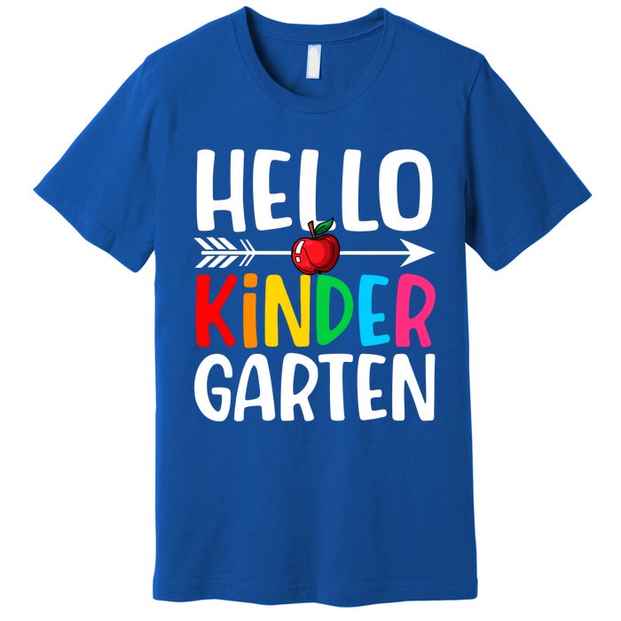 Awesome Hello Kindergarten Teacher Student Cute Kindergarten Meaningful Gift Premium T-Shirt