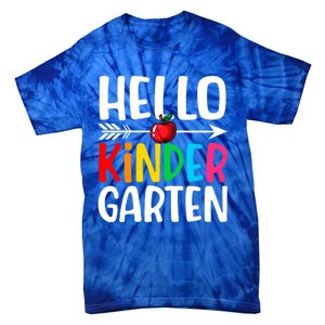 Awesome Hello Kindergarten Teacher Student Cute Kindergarten Meaningful Gift Tie-Dye T-Shirt