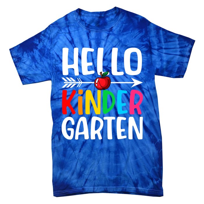 Awesome Hello Kindergarten Teacher Student Cute Kindergarten Meaningful Gift Tie-Dye T-Shirt