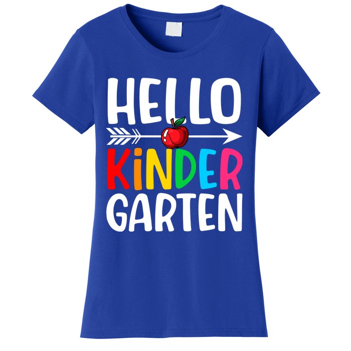 Awesome Hello Kindergarten Teacher Student Cute Kindergarten Meaningful Gift Women's T-Shirt