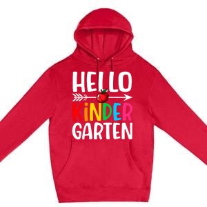 Awesome Hello Kindergarten Teacher Student Cute Kindergarten Meaningful Gift Premium Pullover Hoodie