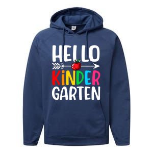 Awesome Hello Kindergarten Teacher Student Cute Kindergarten Meaningful Gift Performance Fleece Hoodie